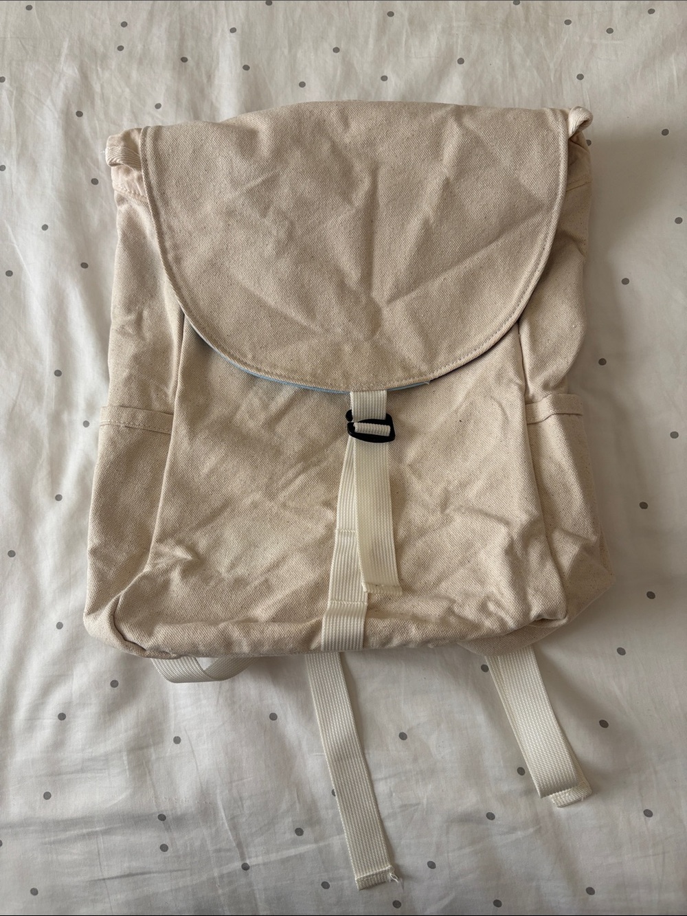 Joshu +Vela Canvas Backpack in Light Beige